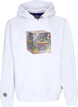 OCTOPUS-Felpa-Cappuccio-Uomo-Blaster-Hoodie-White-da-uomo