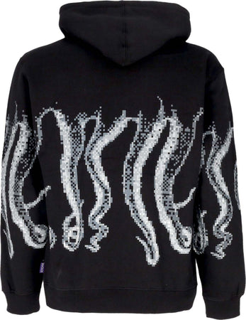 OCTOPUS-Felpa-Cappuccio-Uomo-Censored-Outline-Hoodie-Black-da-uomo