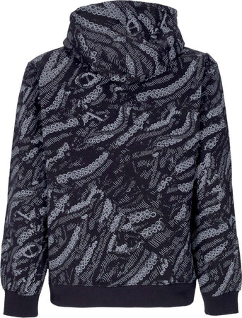 OCTOPUS-Felpa-Cappuccio-Uomo-Deco-Hoodie-Black-da-uomo