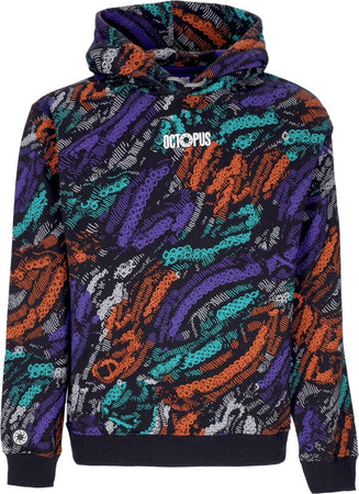OCTOPUS-Felpa-Cappuccio-Uomo-Deco-Hoodie-Multicolor-da-uomo
