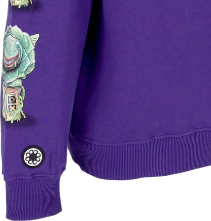 OCTOPUS-Felpa-Cappuccio-Uomo-Feed-Me-Hoodie-Purple-da-uomo