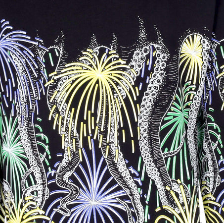 OCTOPUS-Felpa-Cappuccio-Uomo-Fireworks-Hoodie-Black-da-uomo