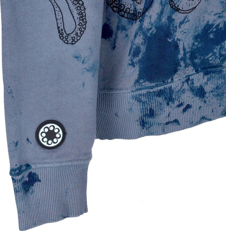 OCTOPUS-Felpa-Cappuccio-Uomo-Freak-Hoodie-X-Horror-Pack-Blue-da-uomo