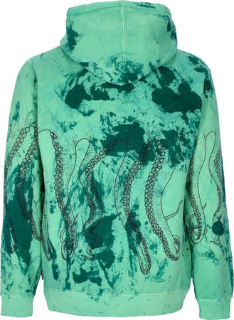 OCTOPUS-Felpa-Cappuccio-Uomo-Freak-Hoodie-X-Horror-Pack-Green-da-uomo