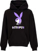 OCTOPUS-Felpa-Cappuccio-Uomo-Logo-Hoodie-X-Playboy-Black-da-uomo