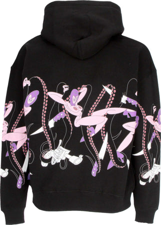 OCTOPUS-Felpa-Cappuccio-Uomo-Love-Hoodie-Black-da-uomo