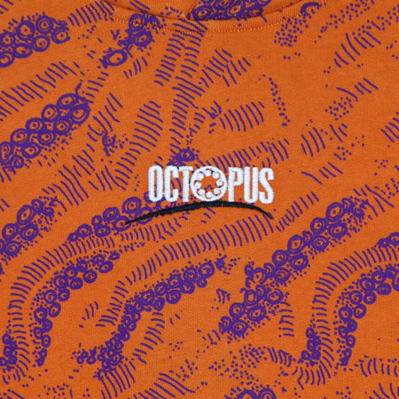 OCTOPUS-Felpa-Cappuccio-Uomo-Sci-fi-Hoodie-Orange-da-uomo