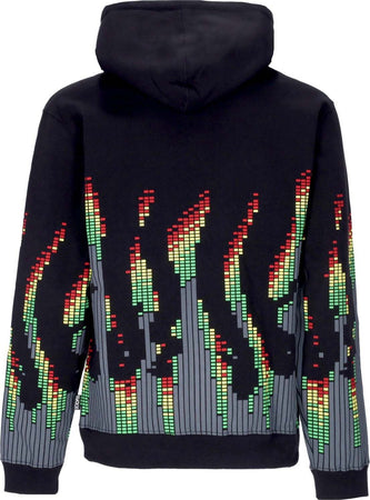 OCTOPUS-Felpa-Cappuccio-Uomo-Sound-Wave-Hoodie-Black-da-uomo