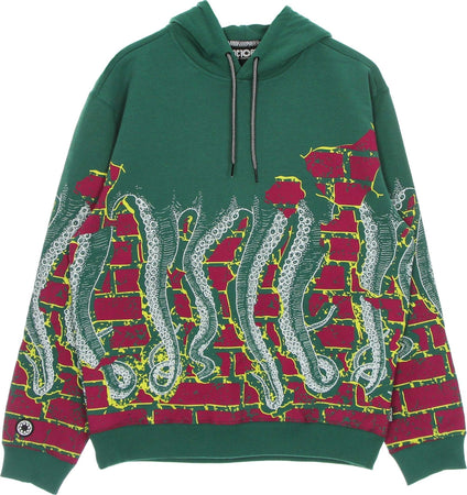OCTOPUS-Felpa-Leggera-Cappuccio-Uomo-Bricks-Hoodie-Field-da-uomo