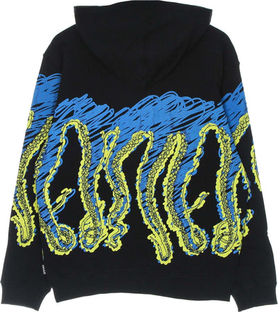 OCTOPUS-Felpa-Leggera-Cappuccio-Uomo-Draft-Hoodie-Black-da-uomo