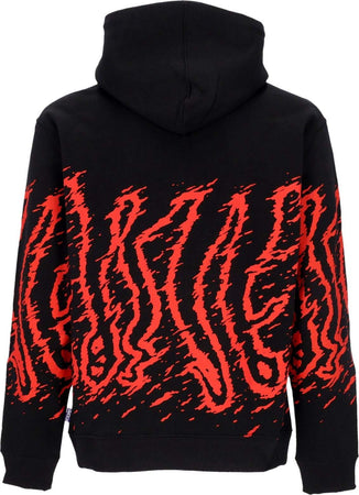 OCTOPUS-Felpa-Leggera-Cappuccio-Uomo-Fast-Hoodie-Black/red-da-uomo