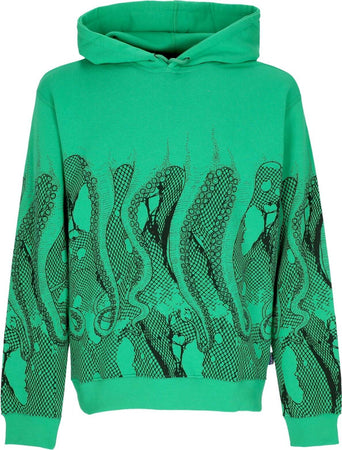OCTOPUS-Felpa-Leggera-Cappuccio-Uomo-Fishnet-Hoodie-Green-da-uomo