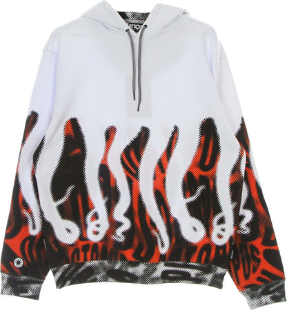 OCTOPUS-Felpa-Leggera-Cappuccio-Uomo-Halftone-Sh-Hoodie-White-da-uomo