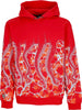 OCTOPUS-Felpa-Leggera-Cappuccio-Uomo-Marble-Hoodie-Red-da-uomo