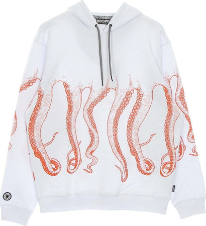 OCTOPUS-Felpa-Leggera-Cappuccio-Uomo-Outline-Hoodie-White-da-uomo