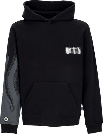 OCTOPUS-Felpa-Leggera-Cappuccio-Uomo-Side-Hoodie-Black-da-uomo
