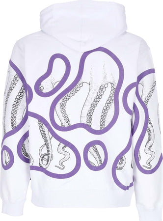 OCTOPUS-Felpa-Leggera-Cappuccio-Uomo-Stained-Hoodie-White-da-uomo