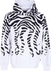 OCTOPUS-Felpa-Leggera-Cappuccio-Uomo-Zebra-Hoodie-White-da-uomo