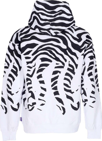 OCTOPUS-Felpa-Leggera-Cappuccio-Uomo-Zebra-Hoodie-White-da-uomo