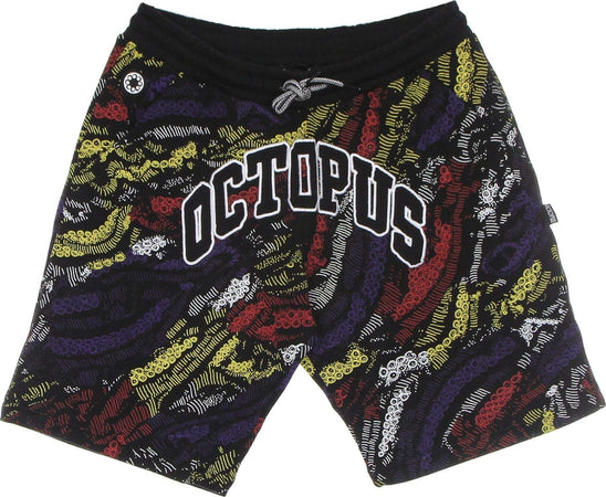 OCTOPUS-Pantalone-Corto-Tuta-Uomo-Deco-Sweatshort-Black-da-uomo