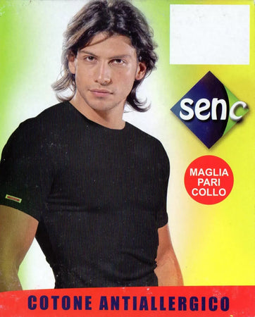 Senc maglietta elasticizzata per uomo (scollo a giro) art. 14