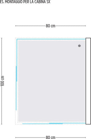 Ogomondo Box Cabina Doccia Corner 3 Lati Cristallo Temprato Serigrafato 80x100x80 Sinistro + Piatto Doccia Porcellana h6,5cm Fai da te/Attrezzature per cucine e bagni/Attrezzature per bagni/Docce e componenti doccia/Box doccia Ogomondo - Martina Franca, Commerciovirtuoso.it