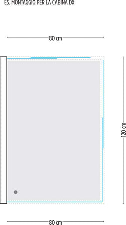 Ogomondo Box Cabina Doccia Corner 3 Lati Cristallo Temprato Serigrafato 80x120x80 Destro + Piatto Doccia Porcellana h6,5cm Fai da te/Attrezzature per cucine e bagni/Attrezzature per bagni/Docce e componenti doccia/Box doccia Ogomondo - Martina Franca, Commerciovirtuoso.it
