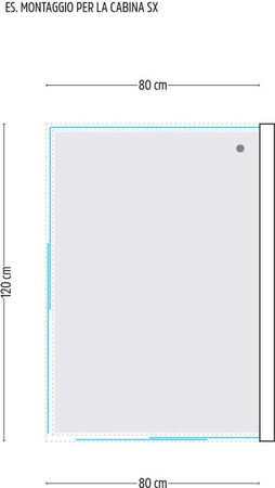Ogomondo Box Cabina Doccia Corner 3 Lati Cristallo Temprato Serigrafato 80x120x80 Sinistro + Piatto Doccia Porcellana h6,5cm Fai da te/Attrezzature per cucine e bagni/Attrezzature per bagni/Docce e componenti doccia/Box doccia Ogomondo - Martina Franca, Commerciovirtuoso.it