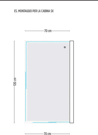 Ogomondo Box Cabina Doccia Corner 3 Lati Serigrafato 70x120x70 Sinistro + Piatto Doccia Acrilico Fai da te/Attrezzature per cucine e bagni/Attrezzature per bagni/Docce e componenti doccia/Box doccia Ogomondo - Martina Franca, Commerciovirtuoso.it