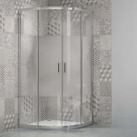 Ogomondo Box Doccia Semicircolare con ante scorrevoli Cristallo Temprato 4 millimetri ACIDATO SERIGRAFATO Fai da te/Attrezzature per cucine e bagni/Attrezzature per bagni/Docce e componenti doccia/Box doccia Ogomondo - Martina Franca, Commerciovirtuoso.it