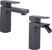 Ogomondo-Coppia-Rubinetti-Miscelatori-per-Lavabo-Bidet-Purple-Colore-Nero-Black