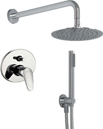 OGOMONDO Kit Doccia Tondo 1 Completo di Soffione Doccetta e Miscelatore con Deviatore Delfino Fai da te/Attrezzature per cucine e bagni/Attrezzature per bagni/Docce e componenti doccia/Filtri supporti e soffioni doccia/Docce fisse Ogomondo - Martina Franca, Commerciovirtuoso.it