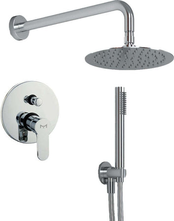 OGOMONDO Kit Doccia Tondo 1 Completo di Soffione Doccetta e Miscelatore con Deviatore Hope Fai da te/Attrezzature per cucine e bagni/Attrezzature per bagni/Docce e componenti doccia/Filtri supporti e soffioni doccia/Docce fisse Ogomondo - Martina Franca, Commerciovirtuoso.it