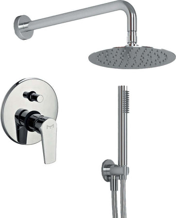 OGOMONDO Kit Doccia Tondo 1 Completo di Soffione Doccetta e Miscelatore con Deviatore Red Fai da te/Attrezzature per cucine e bagni/Attrezzature per bagni/Docce e componenti doccia/Filtri supporti e soffioni doccia/Docce fisse Ogomondo - Martina Franca, Commerciovirtuoso.it