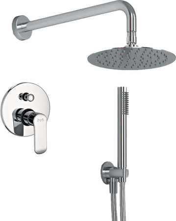 OGOMONDO Kit Doccia Tondo 1 Completo di Soffione Doccetta e Miscelatore con Deviatore Slim Fai da te/Attrezzature per cucine e bagni/Attrezzature per bagni/Docce e componenti doccia/Filtri supporti e soffioni doccia/Docce fisse Ogomondo - Martina Franca, Commerciovirtuoso.it