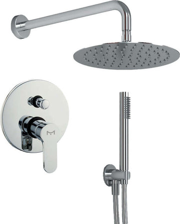 OGOMONDO Kit Doccia Tondo 4 Completo di Soffione Doccetta e Miscelatore con Deviatore Hope Fai da te/Attrezzature per cucine e bagni/Attrezzature per bagni/Docce e componenti doccia/Filtri supporti e soffioni doccia/Docce fisse Ogomondo - Martina Franca, Commerciovirtuoso.it