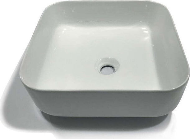 Ogomondo Lavabo Da Appoggio Quadrato In Ceramica Bianco Lucido Fai da te/Attrezzature per cucine e bagni/Attrezzature per bagni/Lavandini bagno/Lavabi Ogomondo - Martina Franca, Commerciovirtuoso.it