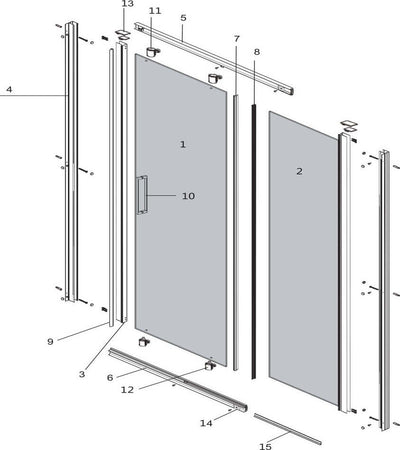 Ogomondo Porta Scorrevole Slide 2 Due Ante Black Profilo Nero Cristallo 6 mm Fai da te/Attrezzature per cucine e bagni/Attrezzature per bagni/Docce e componenti doccia/Porte doccia Ogomondo - Martina Franca, Commerciovirtuoso.it