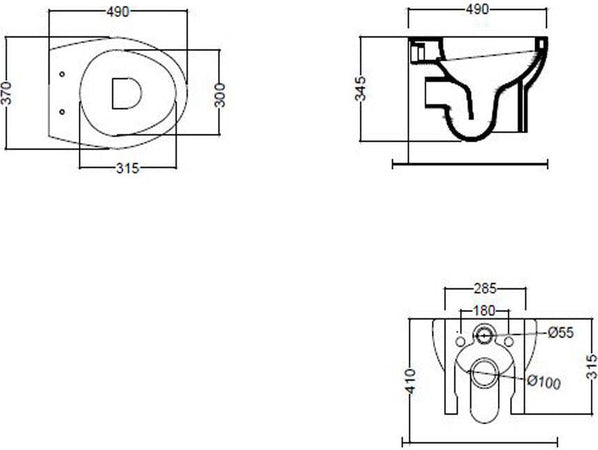 Ogomondo Sanitari Ceramica Dark SOSPESI Vaso WC Bidet Sedile Fai da te/Attrezzature per cucine e bagni/Attrezzature per bagni/Bidet Ogomondo - Martina Franca, Commerciovirtuoso.it