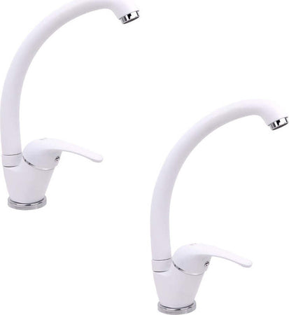 OGOMONDO Set 2 pezzi Miscelatore Bianco Oslo Orientabile in Ottone per Lavello Cucina Fai da te/Attrezzature per cucine e bagni/Impianti per la cucina/Rubinetti da cucina/Rubinetti per lavelli da cucina Ogomondo - Martina Franca, Commerciovirtuoso.it