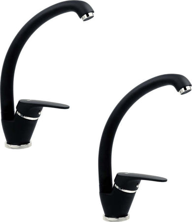 OGOMONDO Set 2 pezzi Miscelatore Nero Oslo Orientabile in Ottone per Lavello Cucina Fai da te/Attrezzature per cucine e bagni/Impianti per la cucina/Rubinetti da cucina/Rubinetti per lavelli da cucina Ogomondo - Martina Franca, Commerciovirtuoso.it