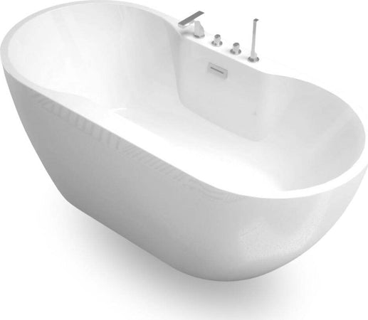 Ogomondo Vasca free Standing Onda in Acrilico Colore Bianco Lucido Fai da te/Attrezzature per cucine e bagni/Attrezzature per bagni/Vasche da bagno/Vasche da bagno con piedini Ogomondo - Martina Franca, Commerciovirtuoso.it