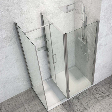 Ogomondo Walk-in Doccia Angolare con Porta Battente e Lati Fissi 8 mm Fai da te/Attrezzature per cucine e bagni/Attrezzature per bagni/Docce e componenti doccia/Box doccia Ogomondo - Martina Franca, Commerciovirtuoso.it