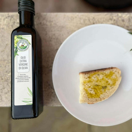 Olio Extravergine D'oliva In Vetro 100% Italiano Blend Di Varietà Del Piceno 40% Leccino - 20% Frantoio - 20% Sargano 10% Coroncina 10% Carboncella Azienda Agricola Biologica Aleandri Alberto