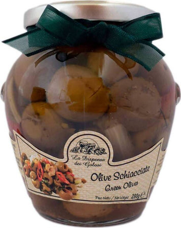 Olive schiacciate sott'olio 290 g Olive La Dispensa dei Golosi - Santa Lucia del Mela, Commerciovirtuoso.it