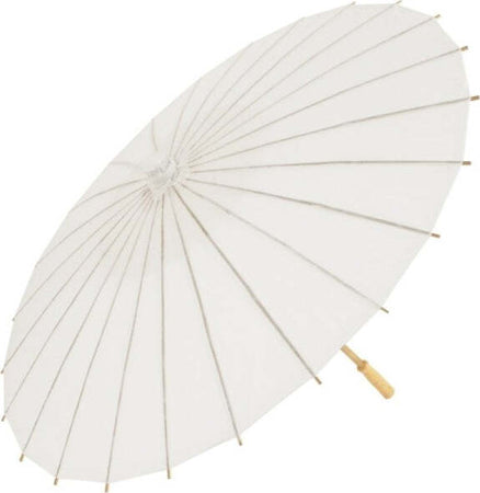 Ombrello-Bambu-Bianco-30-Cm-Carta-Legno-Sposa-Wedding-Matrimonio-Ombrellino