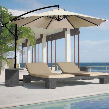 Ombrellone-Giardino-Decentrato-3x3-Mt-Beige-Palo-Alluminio-Gazebo-Piscina