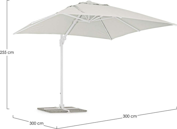 Ombrellone in alluminio con palo laterale orientabile da giardino Eden Giardino e giardinaggio/Arredamento da giardino e accessori/Ombrelloni tende e tettucci parasole/Ombrelloni Decor Space - Altamura, Commerciovirtuoso.it