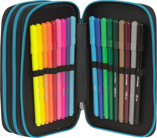 One-piece---astuccio-triplo-riempito,-3-scomparti,-45-accessori-scuola-elementare