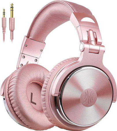 OneOdio Pro 10 Cuffie Over Ear Cablate con Shareport e Microfono Jack 3,5 e 6,35 mm per Registrazione Mixaggio DJ Chitarra PC Rosa - EX DEMO